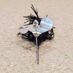 Black Baby Buzzbait Silver Blade Front View
