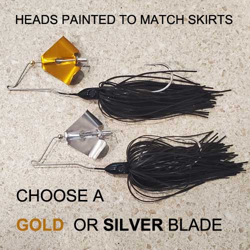 Shown here with both the gold and silver blade.