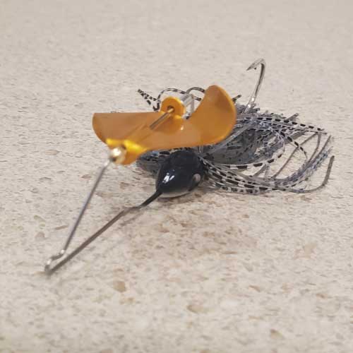 Bluegill Baby Buzzbait Gold Blade Rotated View