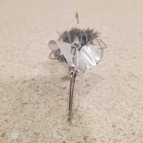 Bluegill Baby Buzzbait Silver Blade Front View
