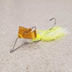 Chart/White Baby Buzzbait Gold Blade Rotated View