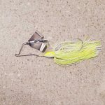 Chart/White Baby Buzzbait Silver Blade Side View
