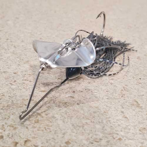 Bluegill Magic Topwater Baby Buzzbait™ is best in clear water with a silver prop.